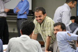 smiling participants